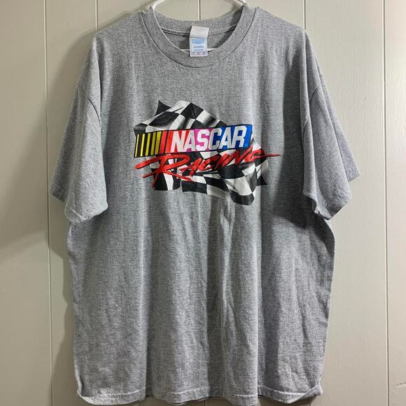 vintage Y2K early 2000’s NASCAR RACING Checkered Flag graphic tee shirt XL - Picture 2 of 4